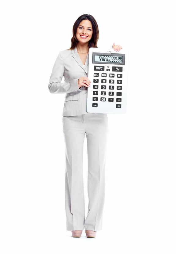 Business Woman with Calculator: Navigating Dental Success with Dental CPA