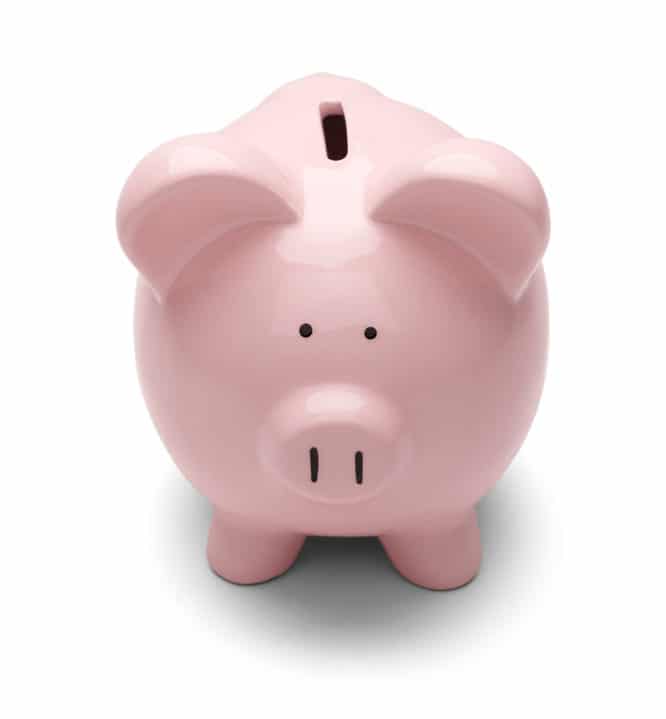 Piggy Bank with Tax Planning and Preparation Concept